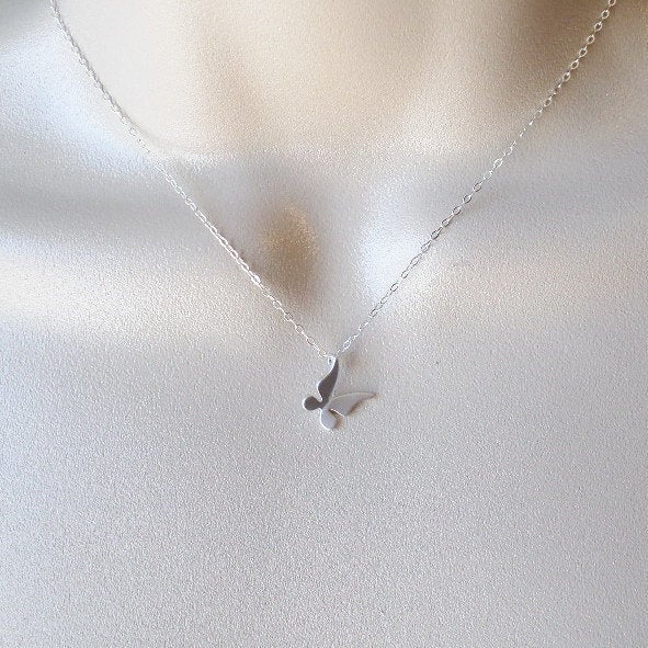 Butterfly Necklace, Silver Butterfly Necklace, Sterling Silver Butterfly Necklace, Sterling Silver Necklace, Christmas Gift, Easter Present