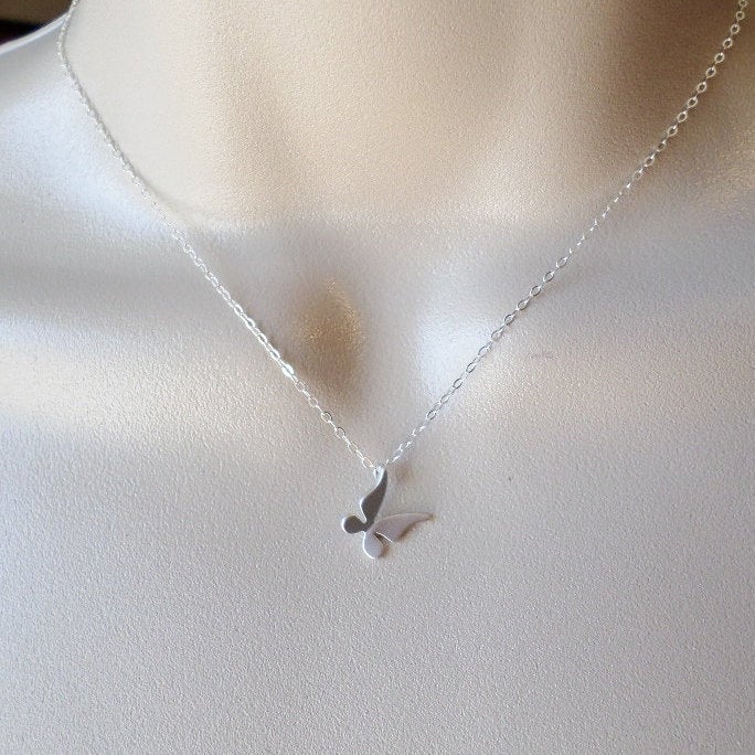 Butterfly Necklace, Silver Butterfly Necklace, Sterling Silver Butterfly Necklace, Sterling Silver Necklace, Christmas Gift, Easter Present