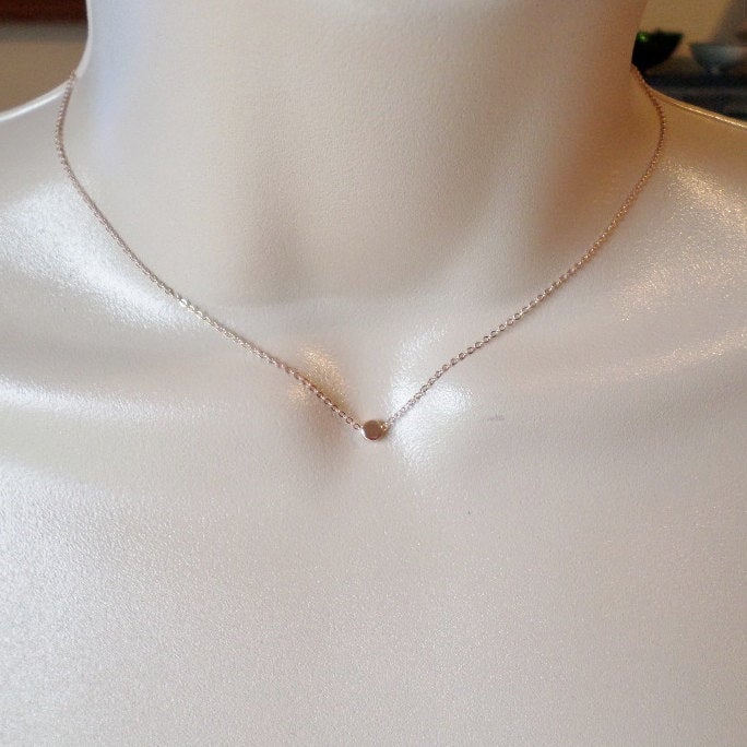 Tiny Rose Gold Dot Necklace