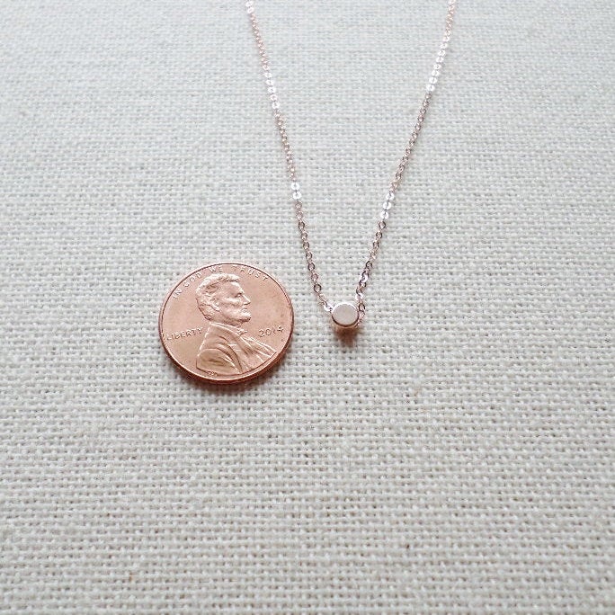 Tiny Rose Gold Dot Necklace