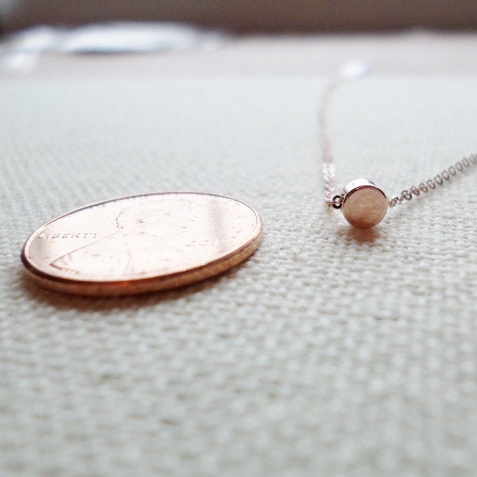 Tiny Rose Gold Dot Necklace