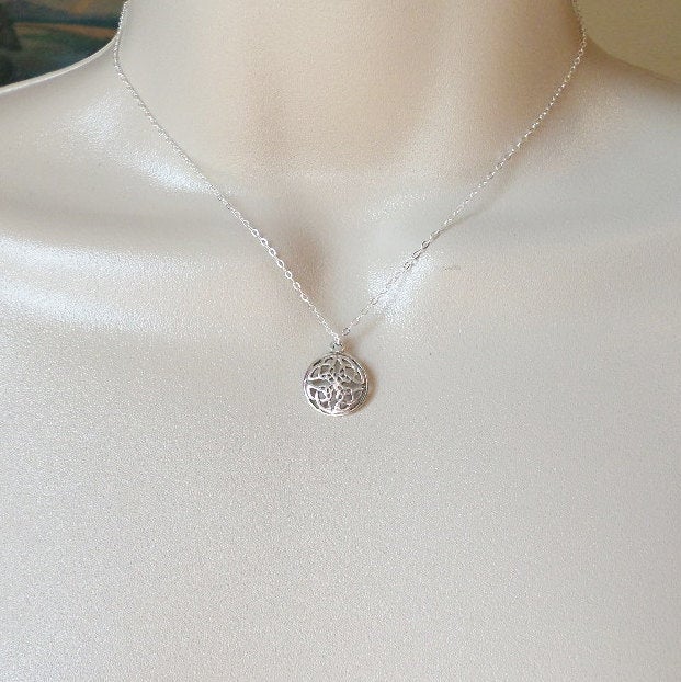 Celtic Knot Necklace - Silver Celtic Knot Necklace - Sterling Silver Celtic Necklace - Small Sterling Necklace - Sterling Silver Jewelry