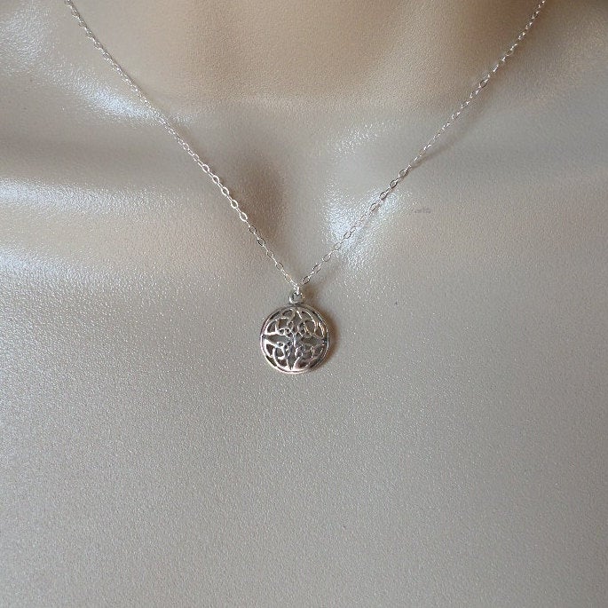 Celtic Knot Necklace - Silver Celtic Knot Necklace - Sterling Silver Celtic Necklace - Small Sterling Necklace - Sterling Silver Jewelry