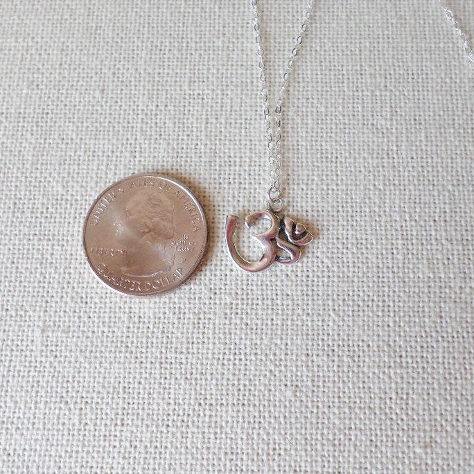 OHM Necklace - Sterling silver ohm necklace - ohm jewelry - sterling silver necklace - om necklace - sterling silver om necklace - gift idea