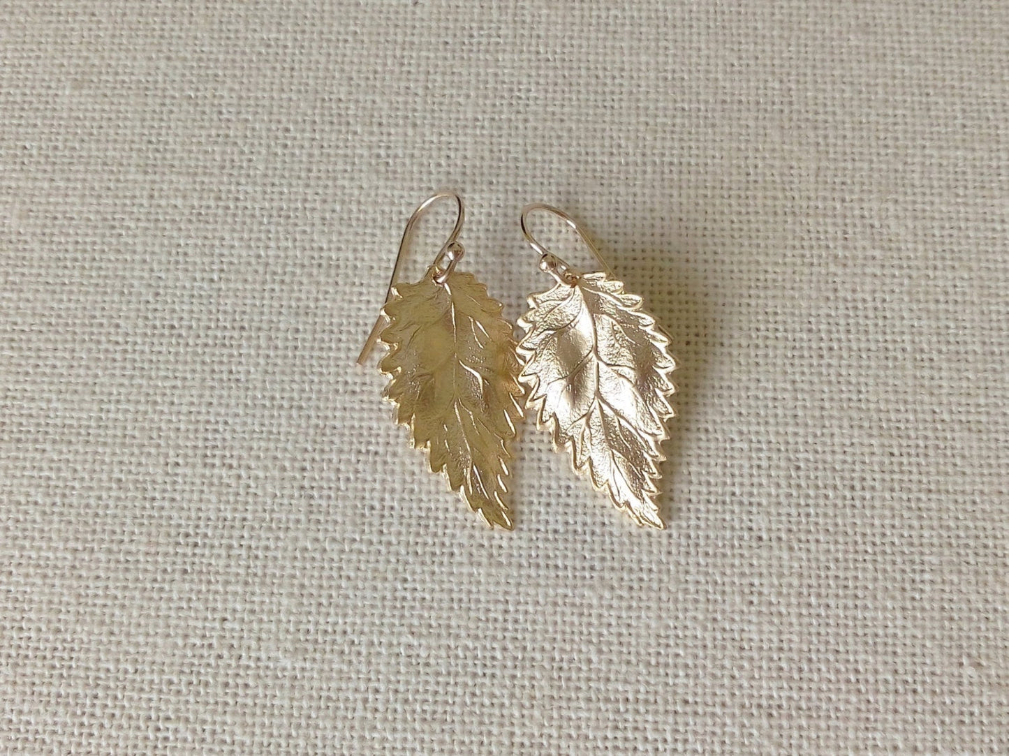 Leaf Earrings, Gold Earrings, Dangle Earrings, Gold Filled Leaf Earrings, Bridal, Weddings, Bridal Gifts, Christmas Gifts, Stocking Stuffers