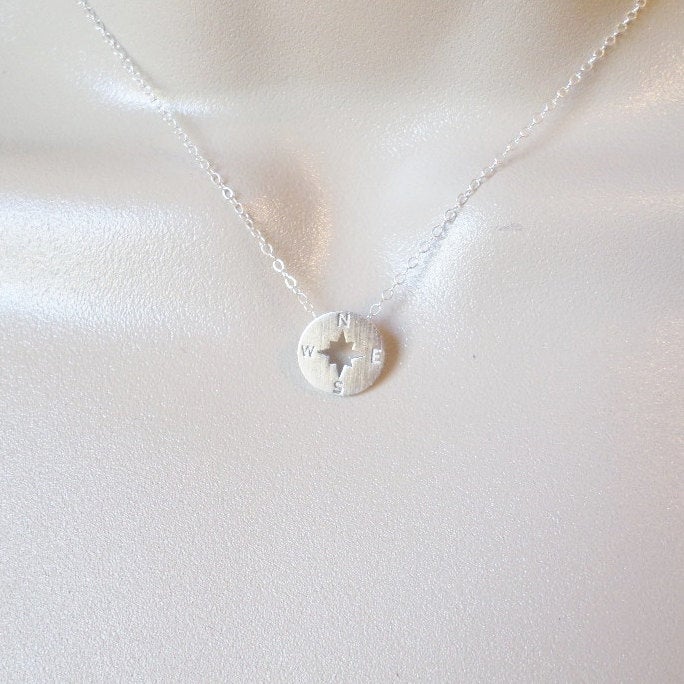 Compass Necklace - Tiny Gold Compass Necklace - Gold Compass Jewelry - Compass Necklace - Tiny Gold Necklace - Christmas Gift