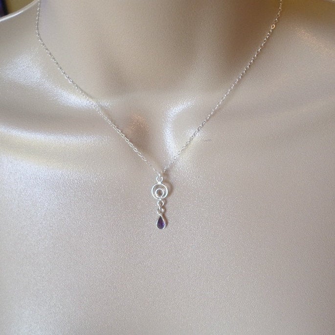 Silver Amethyst Necklace