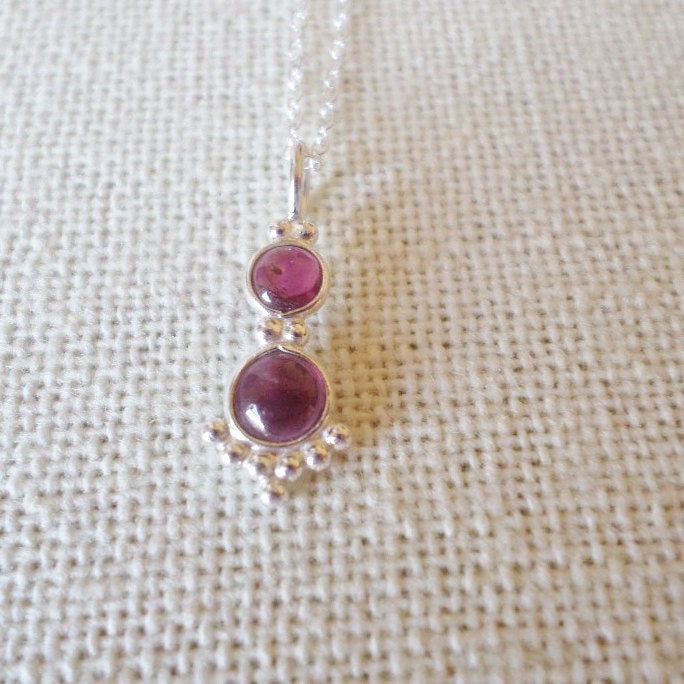 Silver Garnet Necklace, Garnet Necklace, Sterling Silver Necklace, Birthstone Jewelry, Silver Jewelry, Valentines Day, Gifts for her, Gifts