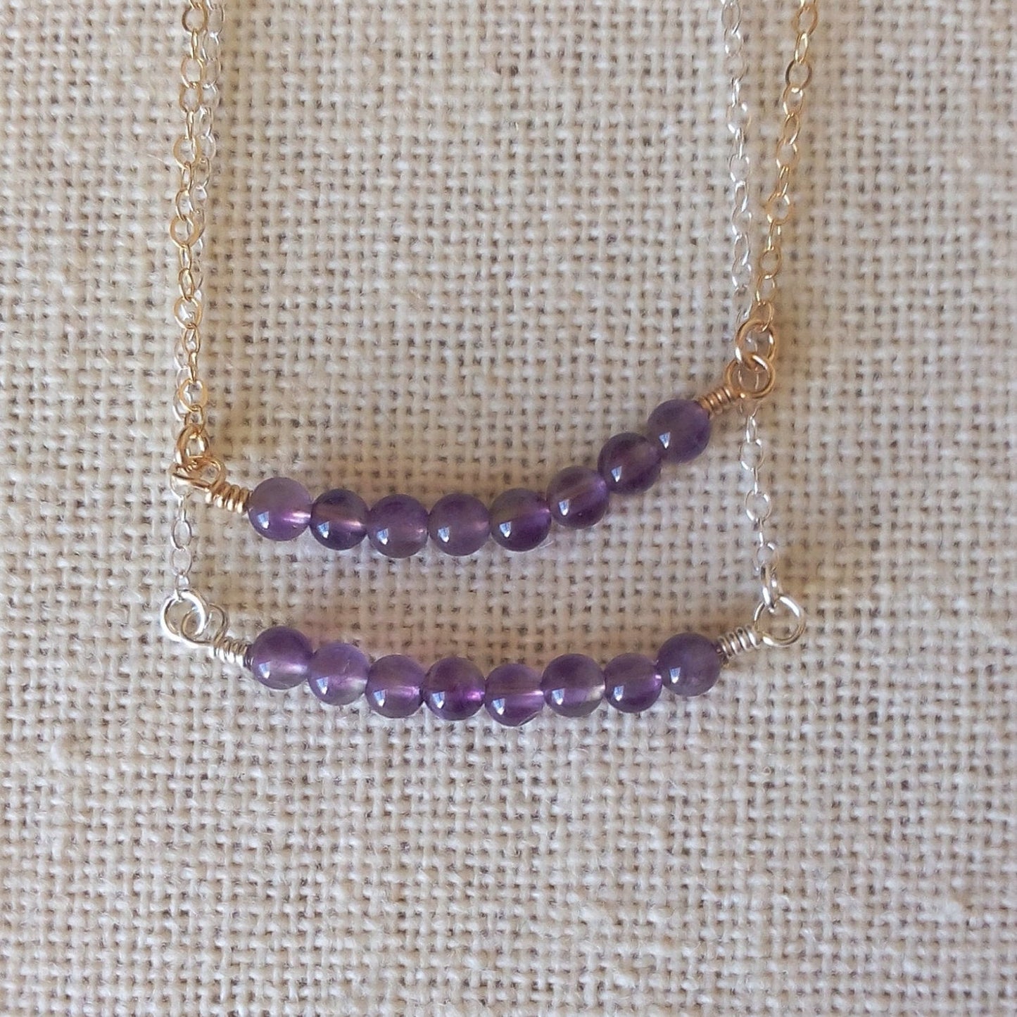 Gold Amethyst Necklace