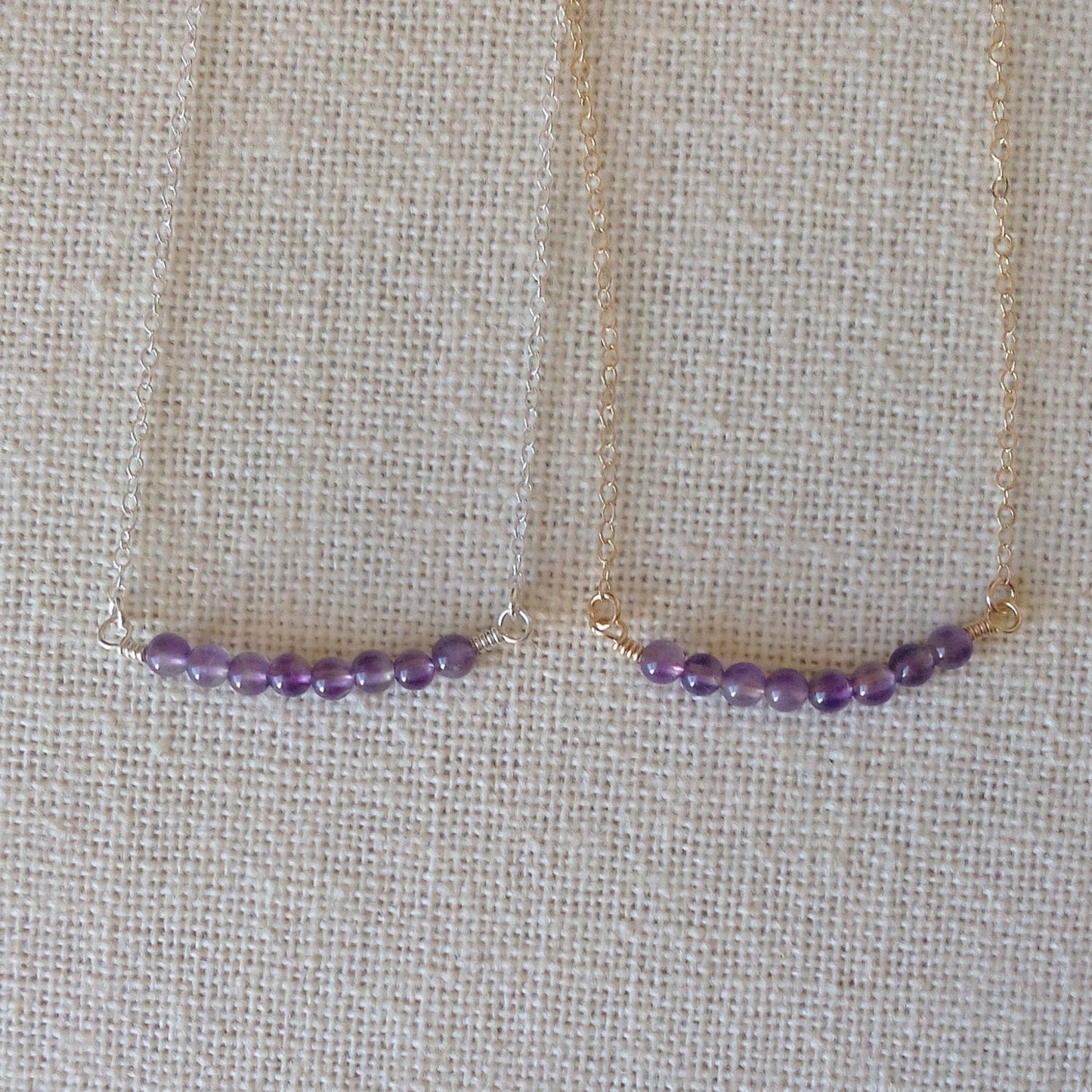 Gold Amethyst Necklace