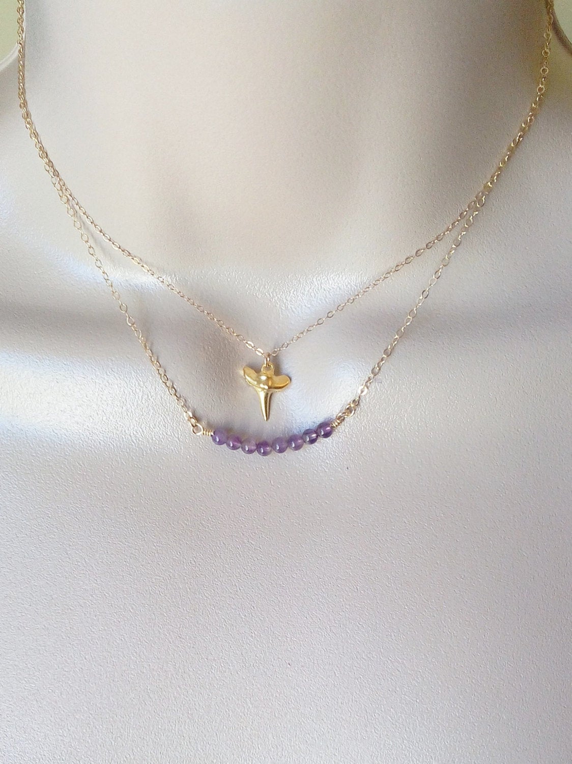 Gold Amethyst Necklace