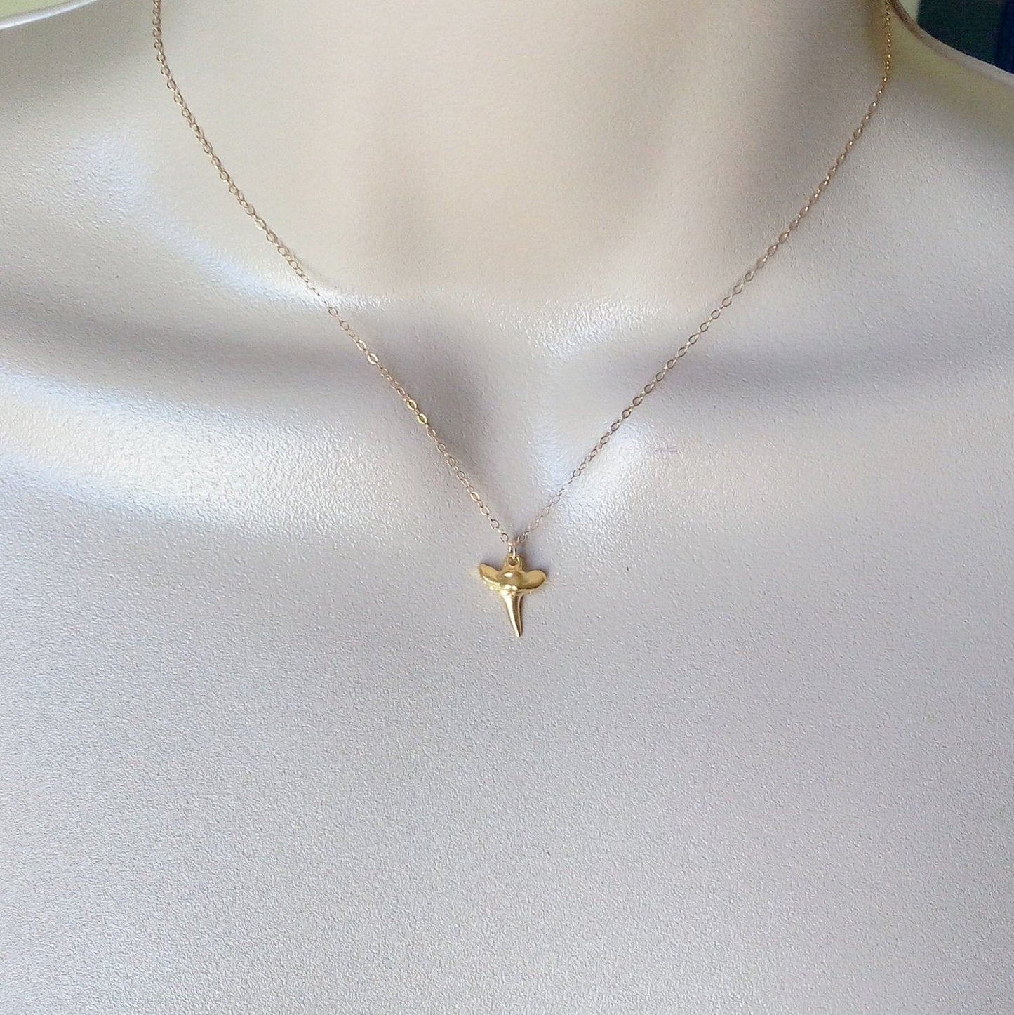 Gold Shark Tooth Necklace, Gold Sharktooth Necklace, Layered Necklaces, Layering Necklace, Nautical Necklace, Mothers Day Gift, Bridal