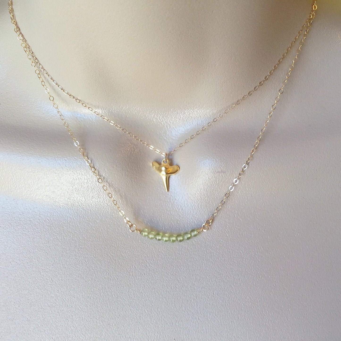 Gold Shark Tooth Necklace, Gold Sharktooth Necklace, Layered Necklaces, Layering Necklace, Nautical Necklace, Mothers Day Gift, Bridal