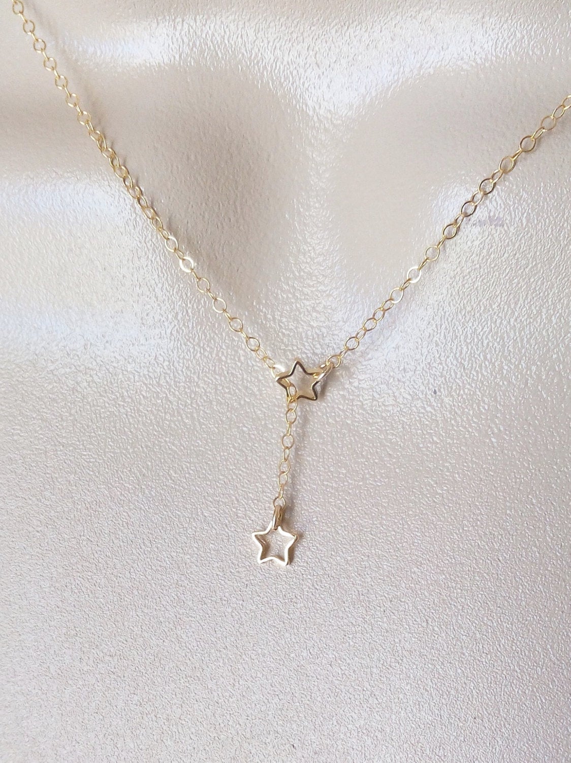 Gold Star Lariat Necklace, Tiny Star Lariat, Gold Star Necklace, Lariat Necklaces, Geometric Necklaces, Weddings, Bridal Gifts, Mothers Day