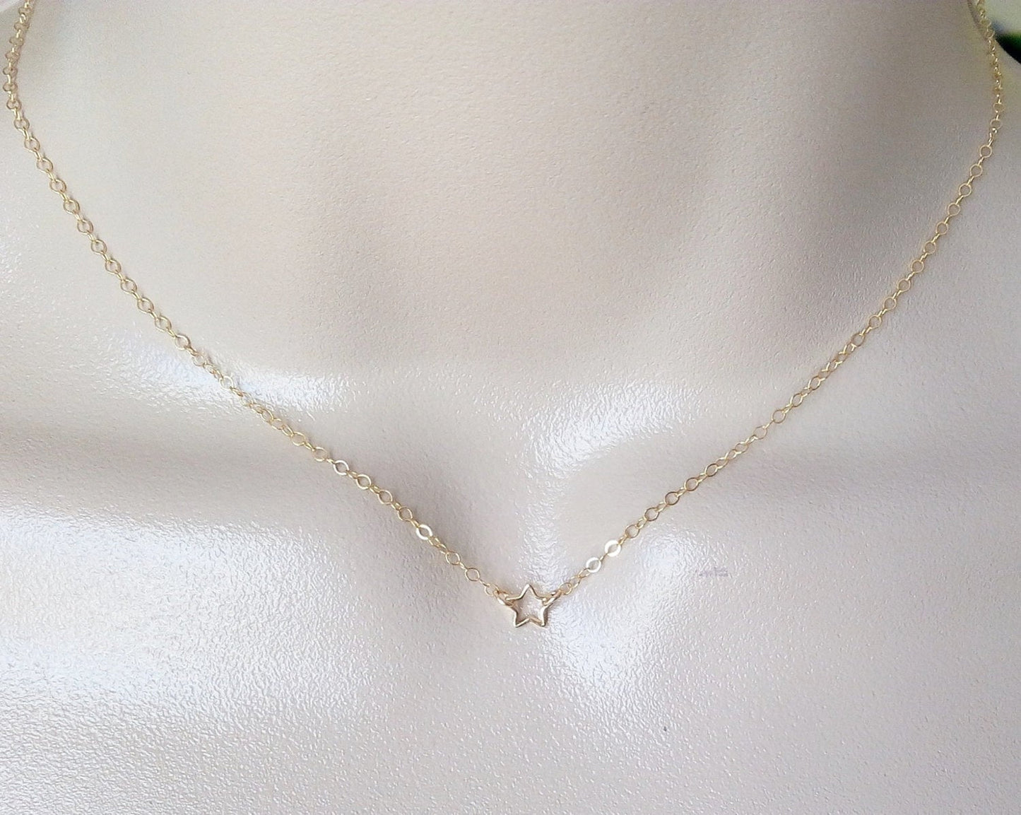 Star Necklace, Gold Star Necklace, Tiny Gold Star Necklace, Gold Filled Necklace, Wedding, Mothers Day, Bridal, Star Necklace, Mothers Day