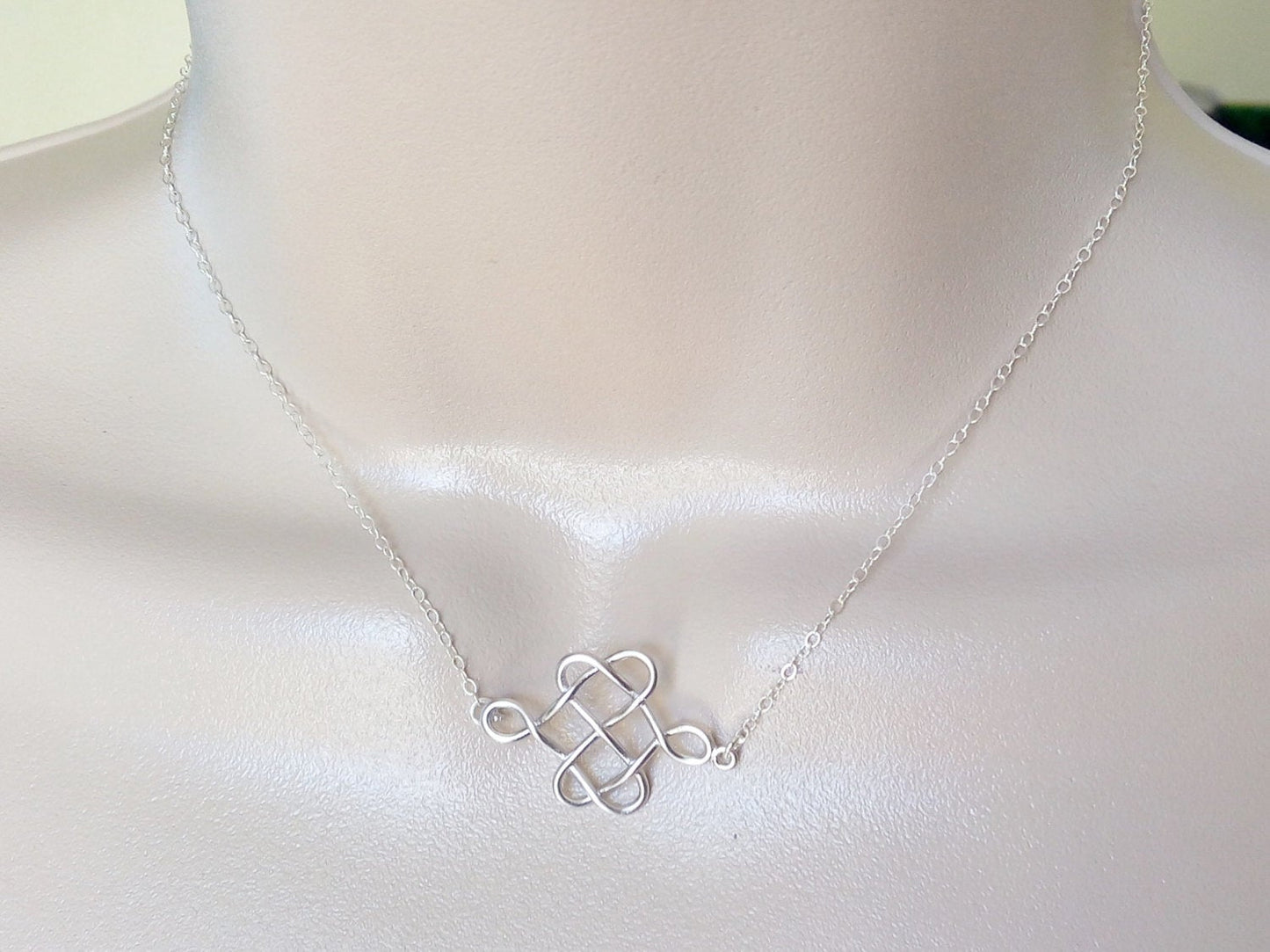 Celtic Knot Necklace - Silver Celtic Knot Necklace - Sterling Silver Celtic Necklace - Small Sterling Necklace - Sterling Silver Jewelr