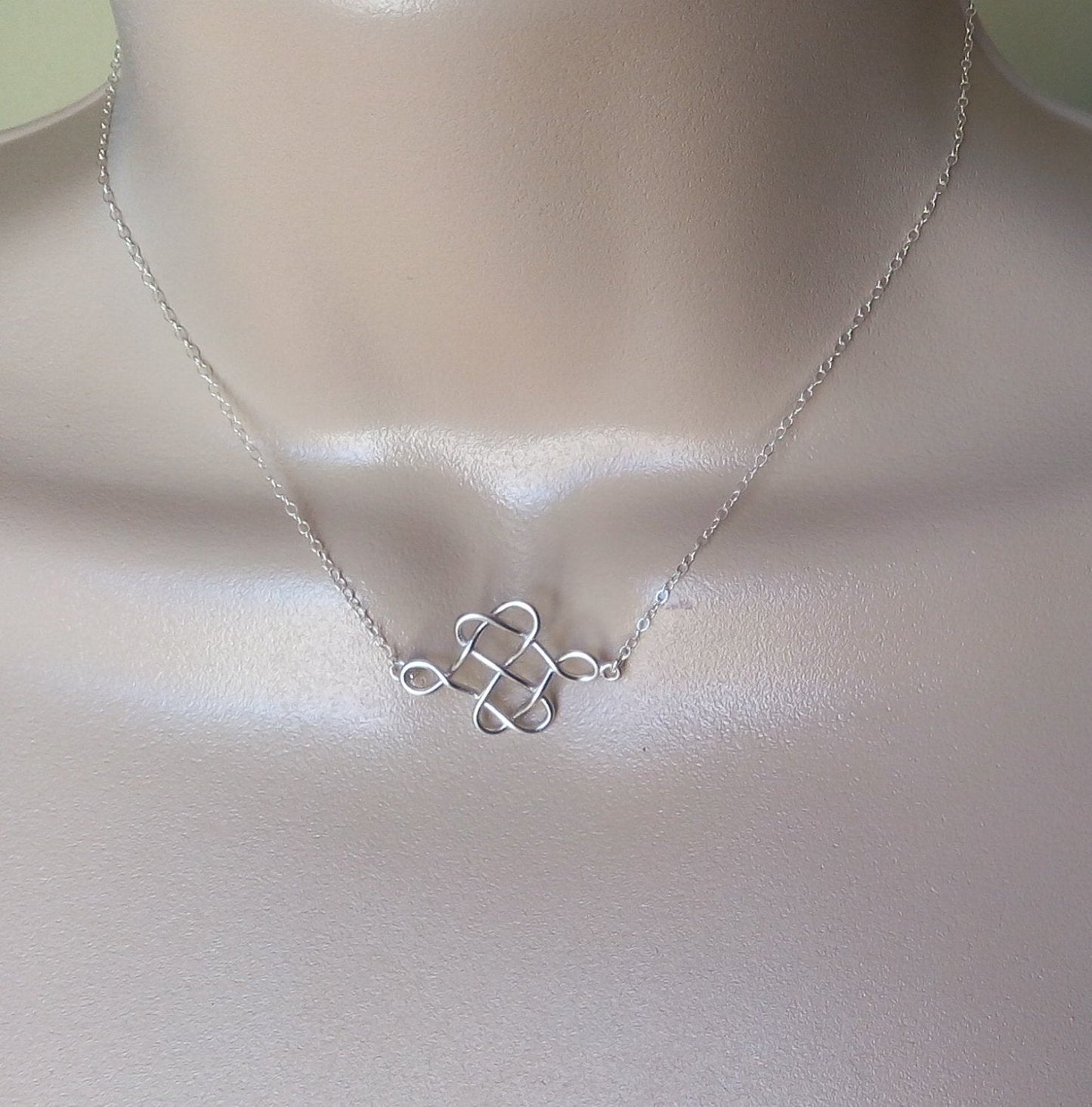 Celtic Knot Necklace - Silver Celtic Knot Necklace - Sterling Silver Celtic Necklace - Small Sterling Necklace - Sterling Silver Jewelr