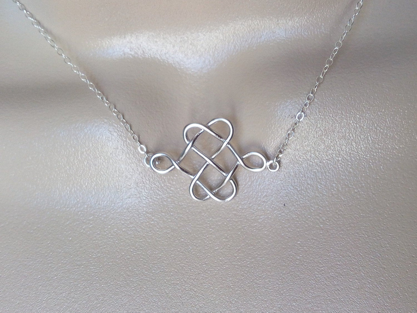 Celtic Knot Necklace - Silver Celtic Knot Necklace - Sterling Silver Celtic Necklace - Small Sterling Necklace - Sterling Silver Jewelr