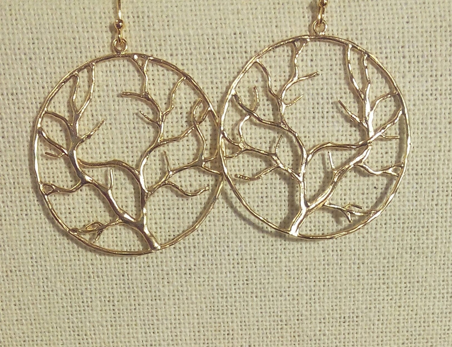 Gold Earrings-Gold Tree of Life Earrings-Dangle Earrings-Gold Filled Tree Earrings-Bridal, Wedding, Bridesmaid Gifts