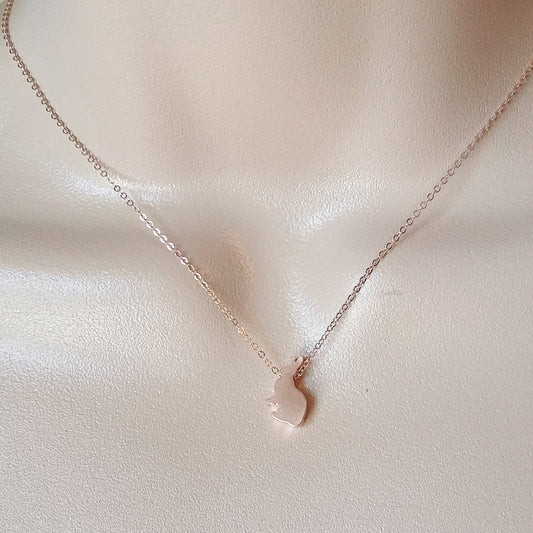 Rabbit Necklace - Rose Gold Necklace - Rose Gold Rabbit Necklace - Bridal Gifts - Easter Gifts - Easter Jewelry - Mothers Day Gift - Animal